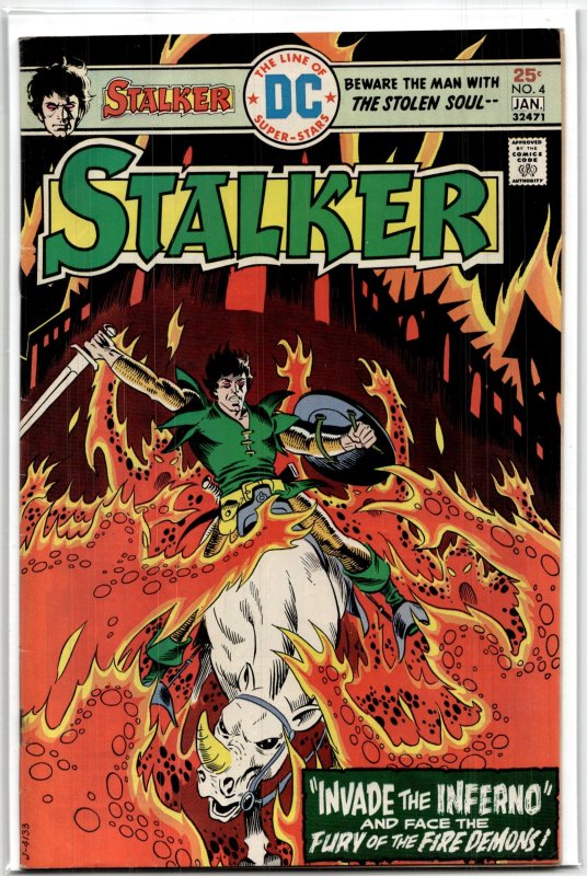 Stalker #4 (DC Comics, 1975), raw, ungraded comic book — front cover