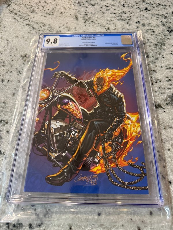 Hellverine #9 (Marvel Comics), CGC 9.8 graded comic book, Universal Blue label — front cover in its holder
