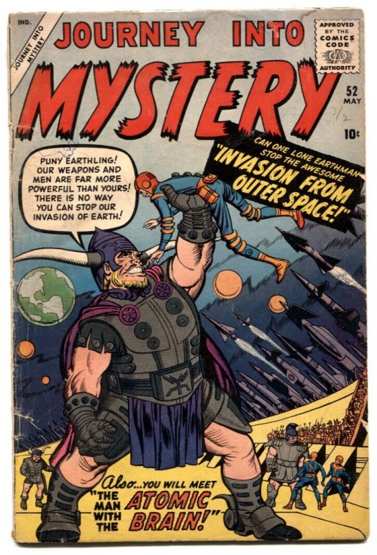 Journey into Mystery #52 (1959), raw, ungraded comic book — front cover