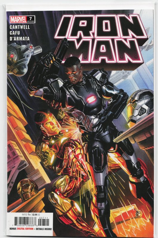 Iron Man #7 (Marvel Comics, 2021), raw, ungraded comic book — front cover
