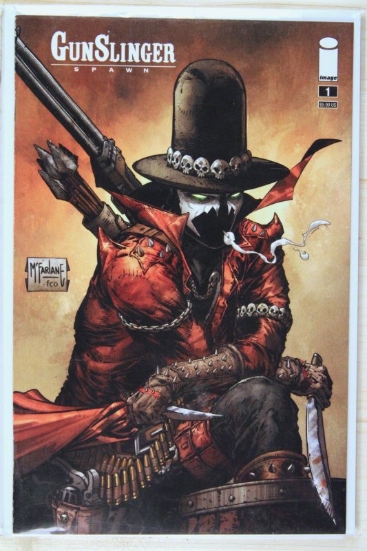 Gunslinger Spawn #1 (Image Comics, 2021), raw comic book in NM+ 9.6 condition — front cover