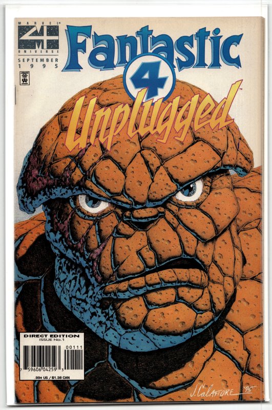 Fantastic Four Unplugged #1 (Marvel Comics, 1995), raw, ungraded comic book — front cover