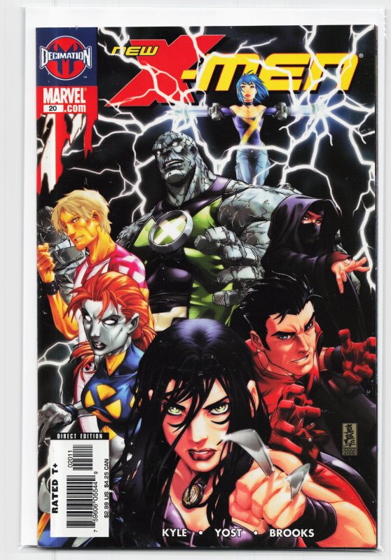 New X-Men #20 (Marvel Comics, 2006), raw, ungraded comic book — front cover