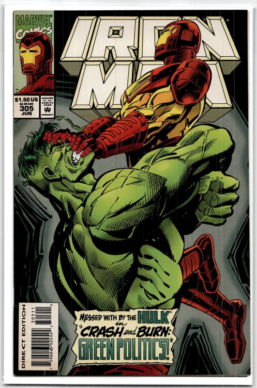 Iron Man #305 (Marvel Comics, 1994), raw, ungraded comic book — front cover