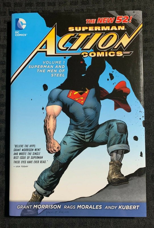 2012 Superman Action Comics v.1 Hc/dj Nm-/vf 1st DC / Fisherman Collection (DC Comics, 2012), raw comic book in NM- condition — front cover