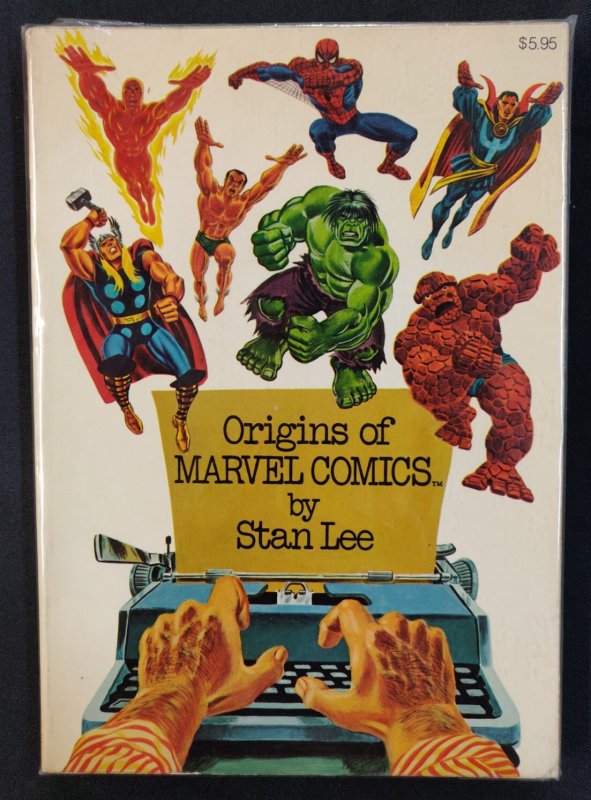 Origins of Marvel Comics. 1st Edition TPB Signed by Stan Lee w/ COA (4.5) 1974 (Marvel Comics, 1974), raw comic book in 4.5 condition — front cover