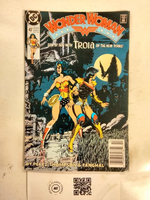 Wonder Woman #47 (DC Comics), raw comic book in NM condition — front cover