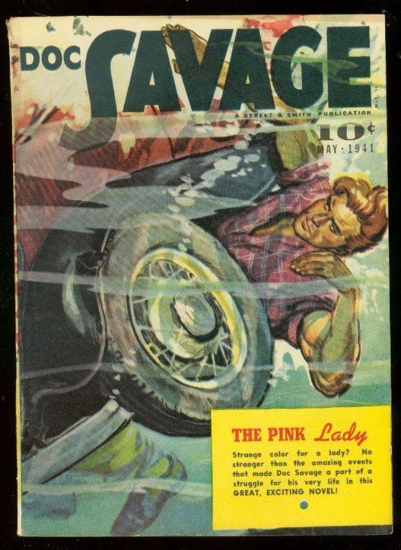 Pulp: Doc Savage May 1941-Pink Lady-Wild Drowning Cover-S & S VF (1941), raw comic book in VF condition — front cover