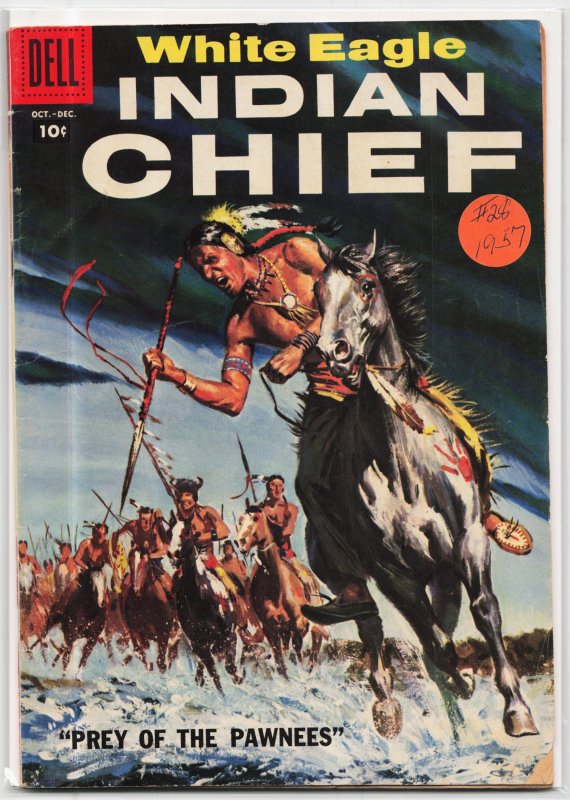 Indian Chief #28 (1957), raw, ungraded comic book — front cover
