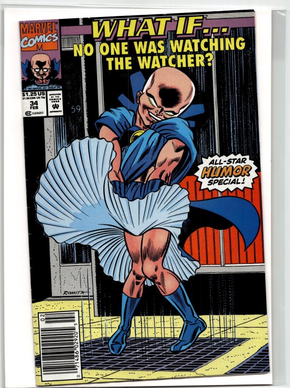 What If...? #34 (1992), raw, ungraded comic book — front cover