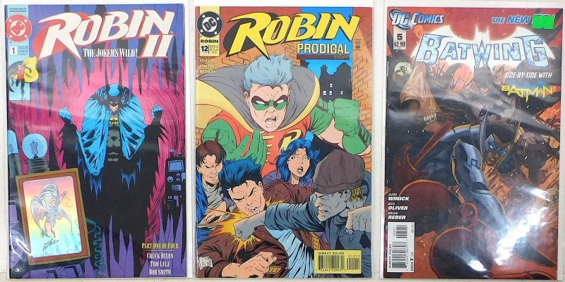 Robin Lot of 3 #12, II Joker's Wild 1, Batwing 5 (1991) DC Comics 1st Print (DC Comics, 1991), raw, ungraded comic book — front cover