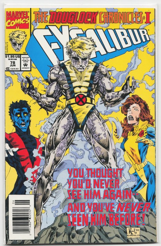 Excalibur #78 (Marvel Comics, 1994), raw, ungraded comic book — front cover