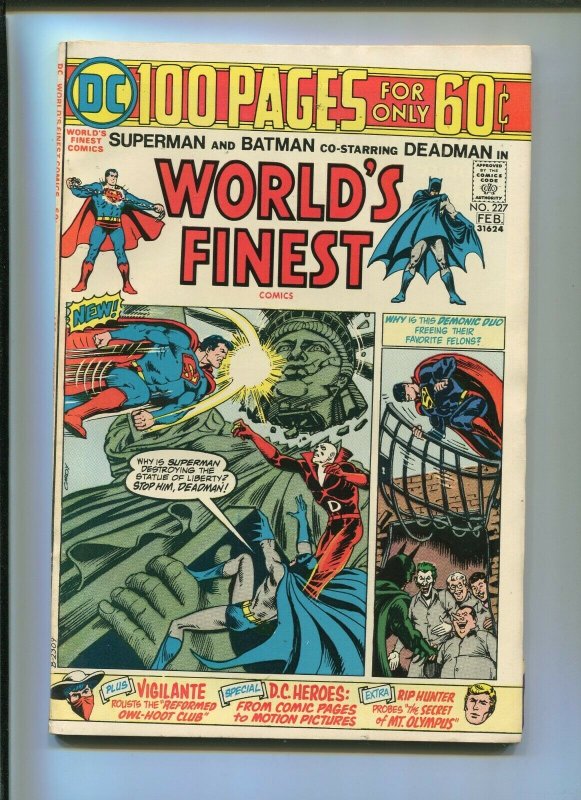 Worlds Finest #227 (1975), raw comic book in 7.0 condition — front cover