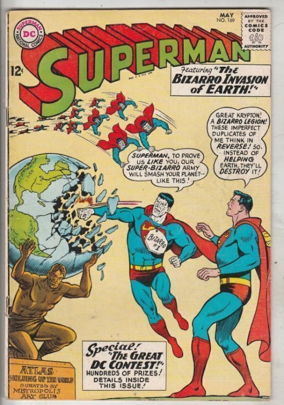 Superman #169 (DC Comics, 1964), comic book — front cover in its holder