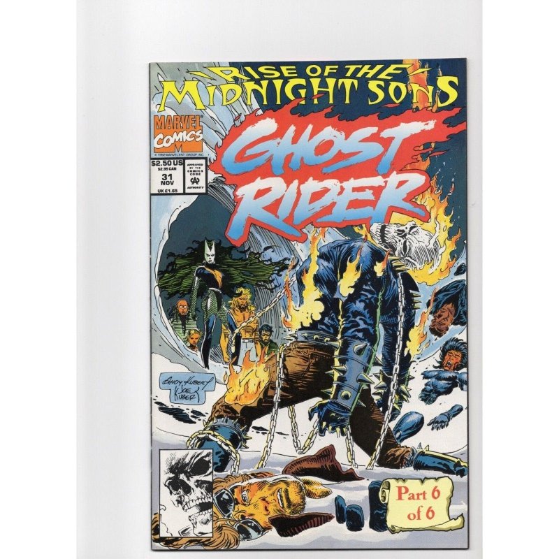 Ghost Rider #31 (Marvel Comics, 1992), raw comic book in VF+ 8.5 condition — front cover
