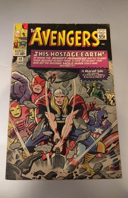 The Avengers #12 (Marvel Comics, 1965), raw, ungraded comic book — front cover