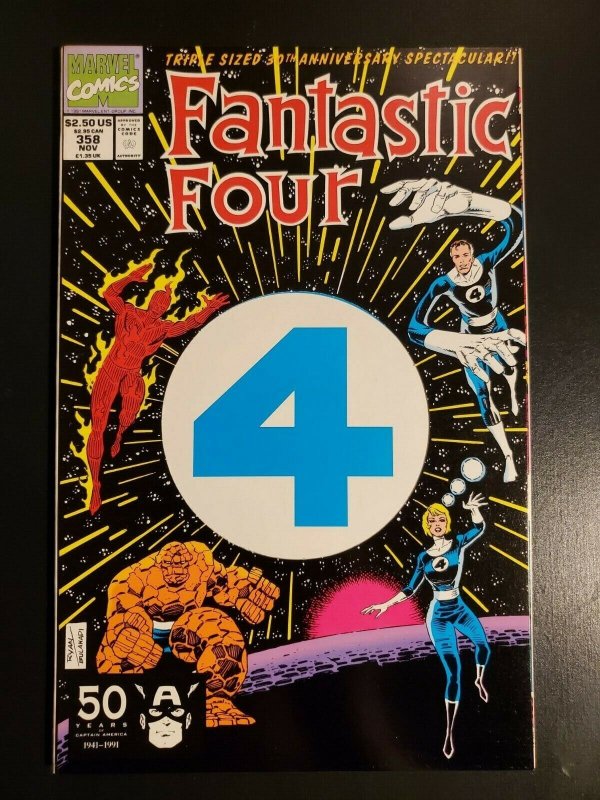 Fantastic Four #358 (Marvel Comics, 1991), raw comic book in VF+ 8.5 condition — front cover