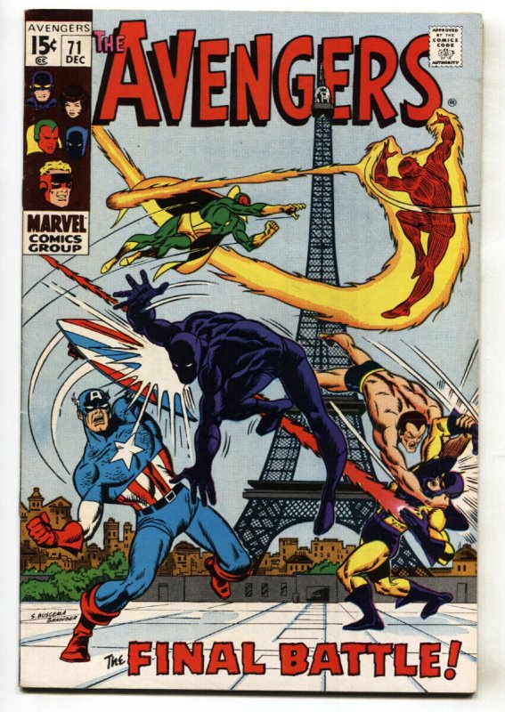 Avengers #71 (Marvel Comics, 1969), raw, ungraded comic book — front cover