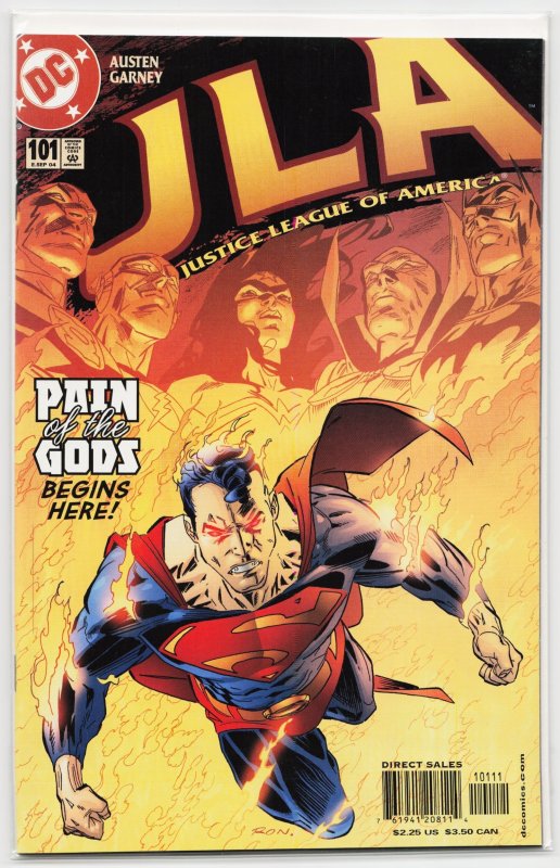 JLA #101 (DC Comics, 2004), raw, ungraded comic book — front cover