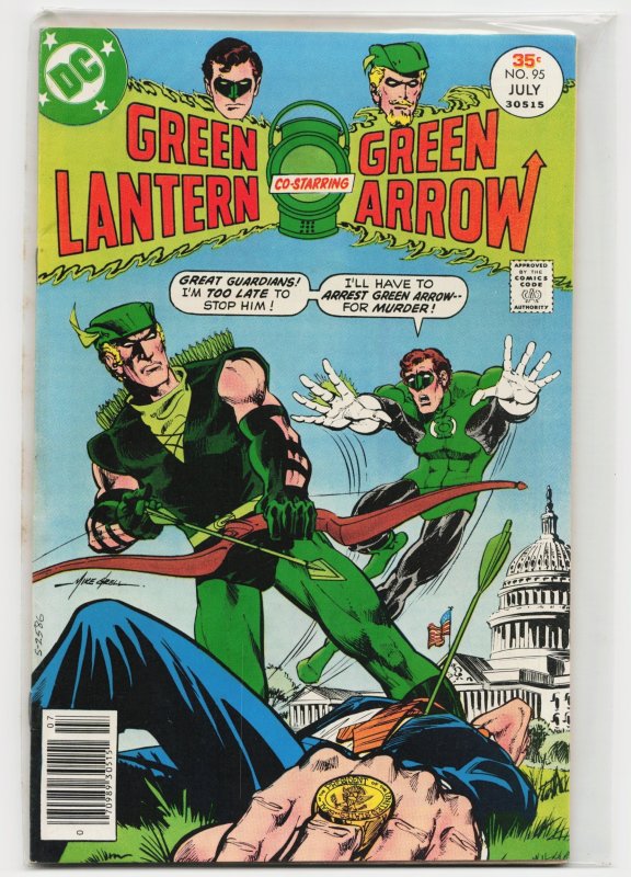 Green Lantern #95 (DC Comics, 1977), raw, ungraded comic book — front cover