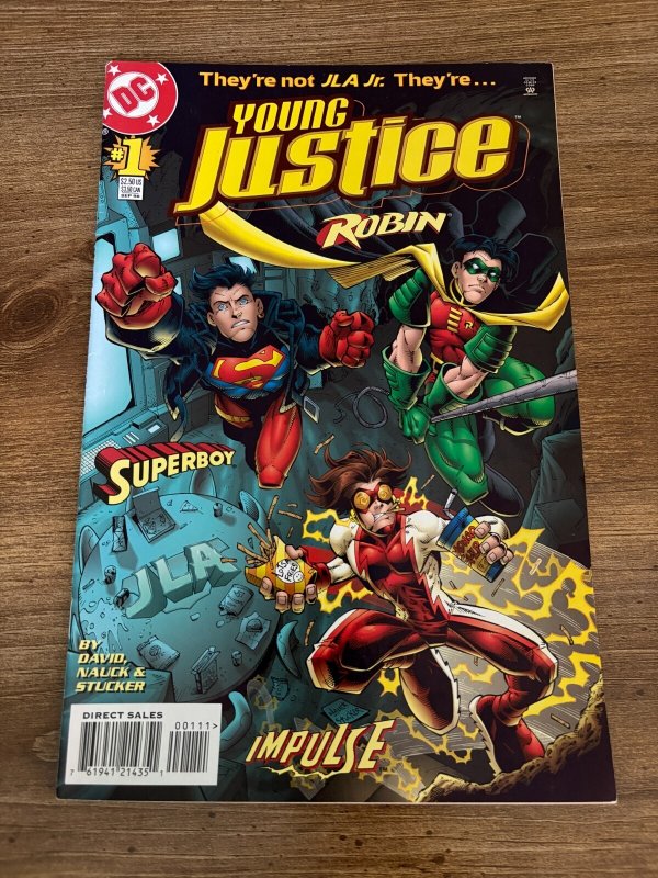 Young Justice #1 (DC Comics), raw comic book in NM condition — front cover