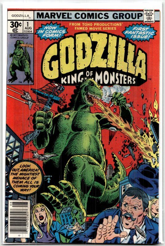 Godzilla #1 (Marvel Comics, 1977), raw, ungraded comic book — front cover