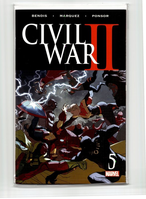 Civil War II #5 (Marvel Comics, 2016), raw, ungraded comic book — front cover