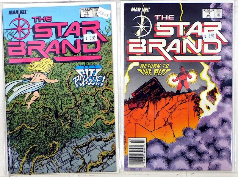 The Star Brand Lot of 2 #15, 17 (1988) Marvel Comics 1st Print Comic Books (Marvel Comics, 1988), raw, ungraded comic book — front cover