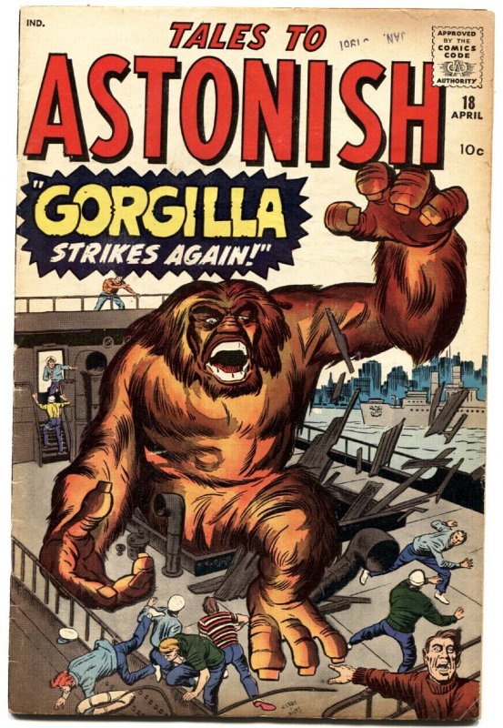Tales to Astonish #18 (Marvel Comics, 1961), raw comic book in FN+ condition — front cover