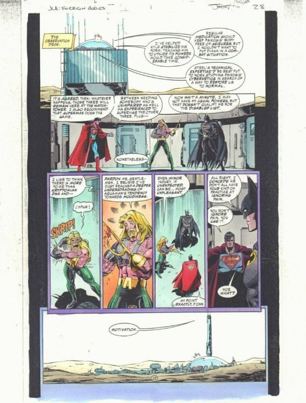 JLA: Foreign Bodies #1, raw, ungraded comic book — front cover