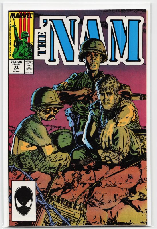 The 'Nam #11 (Marvel Comics, 1987), raw, ungraded comic book — front cover