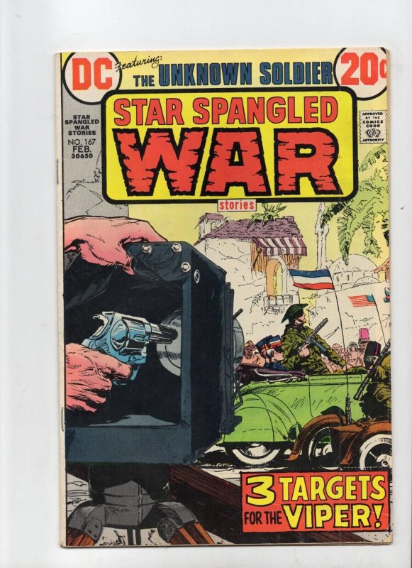 Star Spangled War #167 (DC Comics, 1973), raw comic book in FN- 5.5 condition — front cover