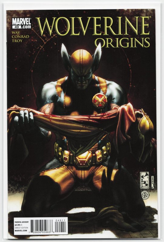 Wolverine: Origins #49 (Marvel Comics, 2010), raw, ungraded comic book — front cover