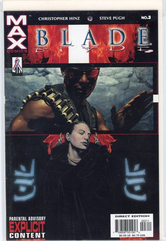 Blade #3 (Marvel Comics, 2002), raw comic book in NM- 9.2 condition — front cover