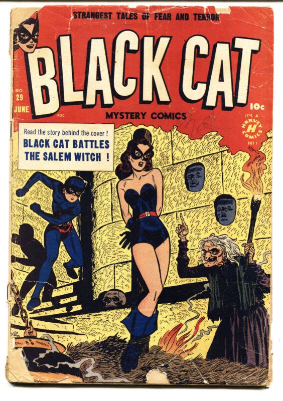 Black Cat #29 (1957), raw, ungraded comic book — front cover