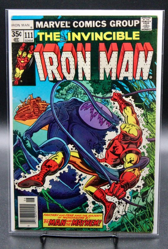 Iron Man #111 (Marvel Comics, 1978), raw, ungraded comic book — front cover