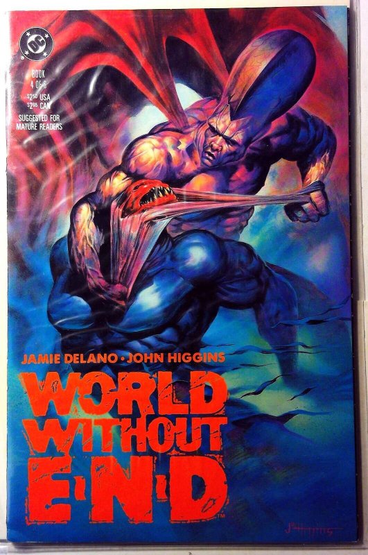 World Without End #4 (DC Comics, 1990), raw, ungraded comic book — front cover