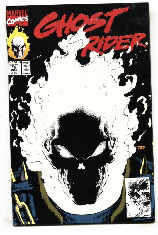 Ghost Rider #15 - 1991 - Marvel - NM- - Comic Book (Marvel Comics, 1991), raw comic book in NM- condition — front cover