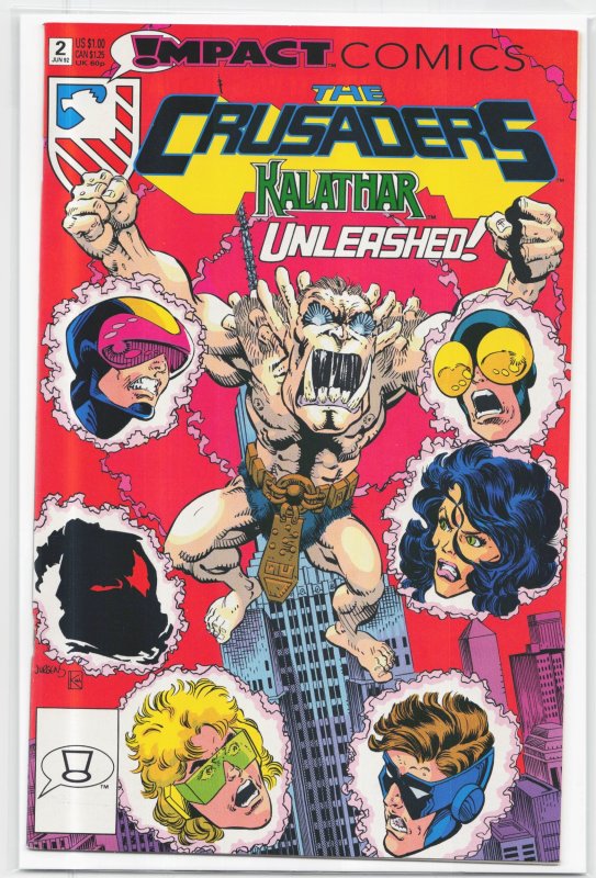 The Crusaders #2 (Impact Comics, 1992), raw, ungraded comic book — front cover