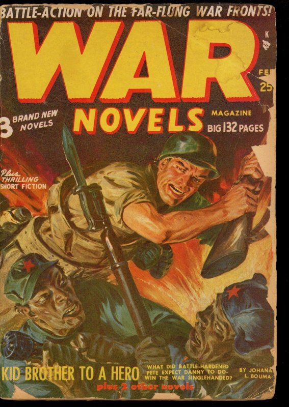 WAR Novels Magazine - 02/52 - Condition: G - Norman Saunders Cover - 73461, raw, ungraded comic book — front cover