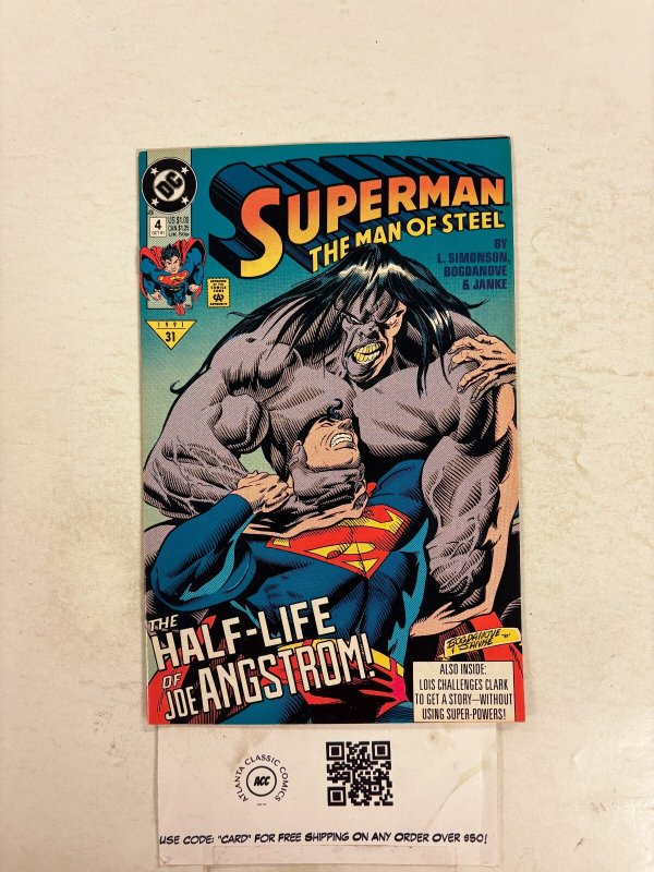 Superman Man of Steel #4 (DC Comics), raw comic book in NM condition — front cover