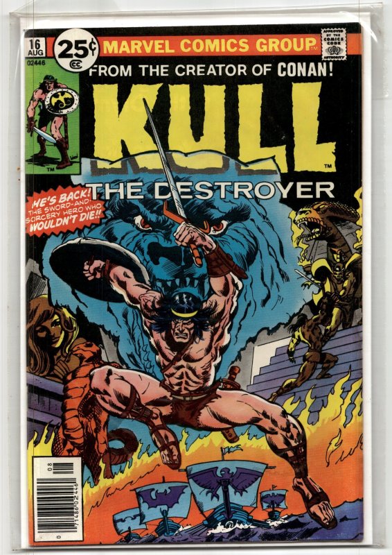 Kull the Destroyer #16 (Marvel Comics, 1976), raw, ungraded comic book — front cover