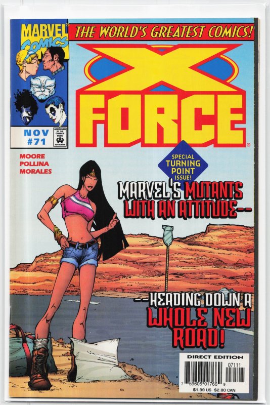 X-Force #71 (Marvel Comics, 1997), raw, ungraded comic book — front cover