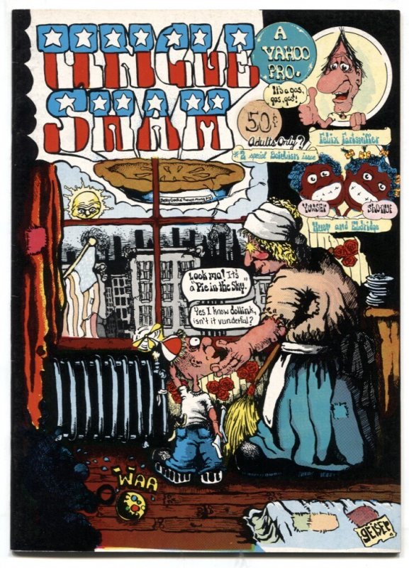 Uncle Sham #2 (1971), raw comic book in VF condition — front cover