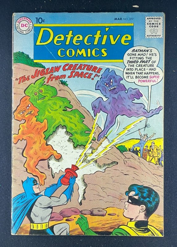 Detective Comics #277 (DC Comics, 1937), raw comic book in FN- 5.5 condition — front cover