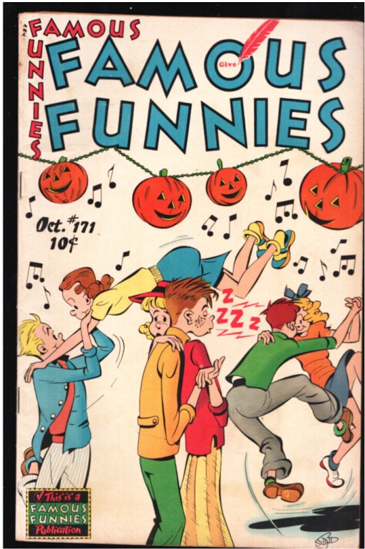 Famous Funnies #171 (Eastern Color Printing, 1948), raw comic book in VF condition — front cover