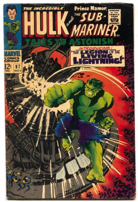 Tales to Astonish #97 (Marvel Comics, 1967), raw comic book in VG condition — front cover