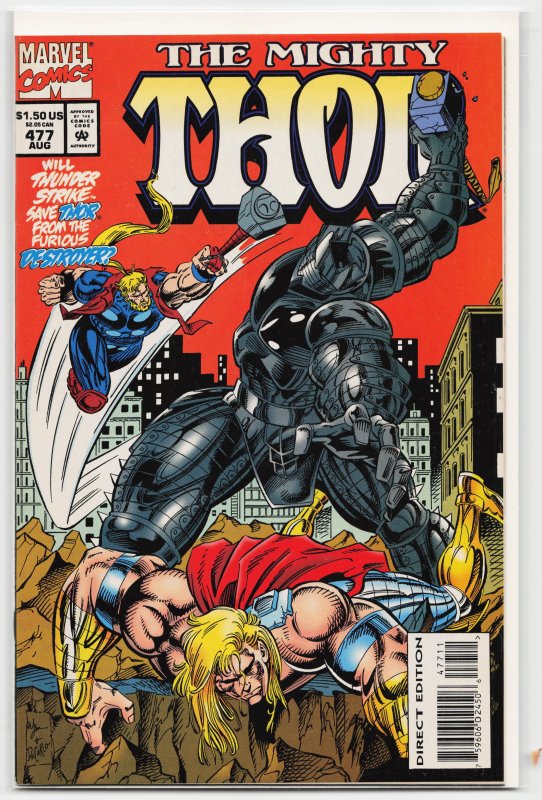 The Mighty Thor #477 (Marvel Comics, 1994), raw, ungraded comic book — front cover