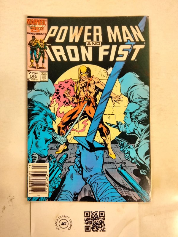Power Man and Iron Fist #124 (Marvel Comics), raw comic book in VF condition — front cover