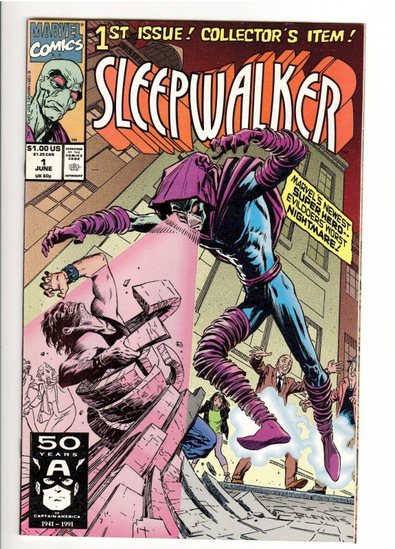 Sleepwalker #1 (Marvel Comics, 1991), raw comic book in NM 9.4 condition — front cover